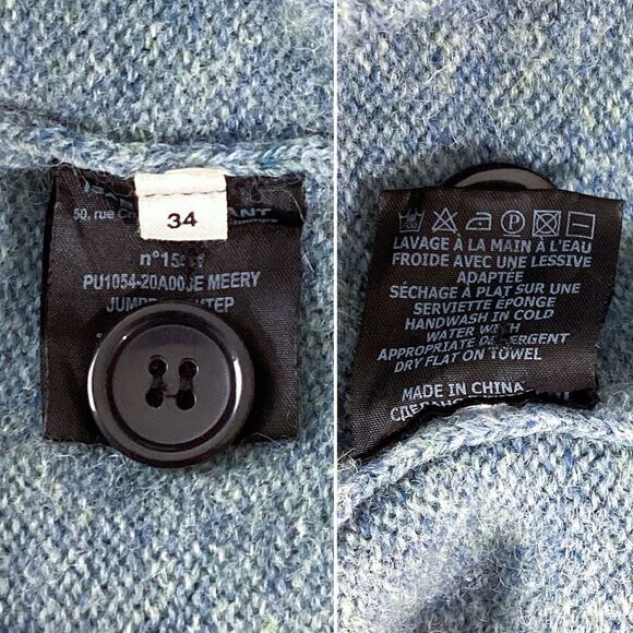 ISABEL MARANT Size 34 Meery Sweater Light Blue Heather Knit Pullover Merry - Picture 12 of 13